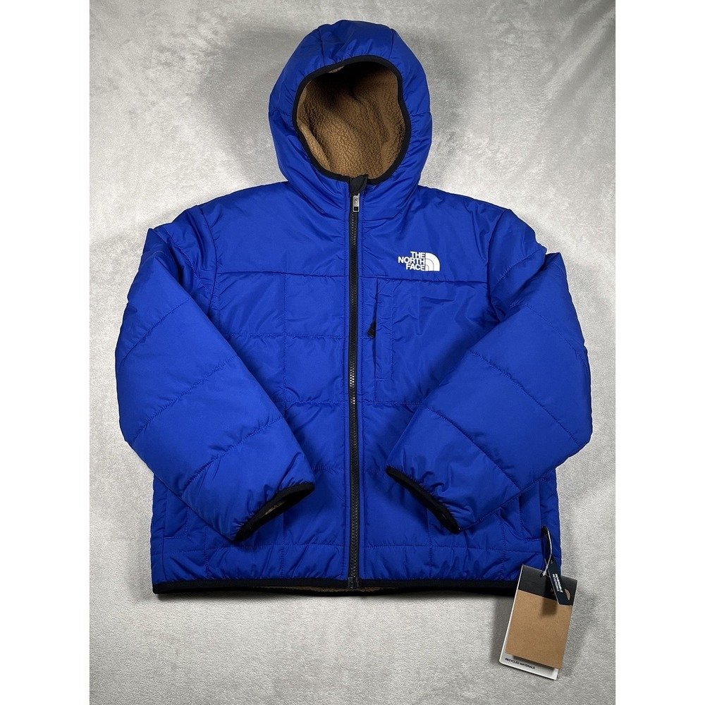 NWT The North Face Boys Reversible Shasta Full Zip Youth Jacket TNF Blue M 10